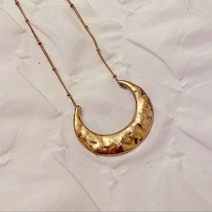 Gold Crescent Moon Necklace